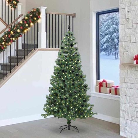 vidaXL Weihnachtsbaum mit 300 LEDs mit Ständer Grün 240 cm PVC (1/5)