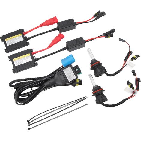 Lampe Xénon 9004 55W 5500LM HID 6000K Feu de Croisement et Route DC12V Ampoule Voiture (1/5)