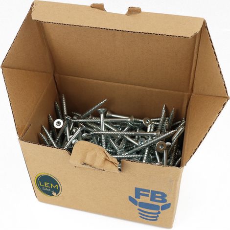 Boite de 200 Vis agglo tête fraisée Torx T25 zingué 5.0x60mm FP