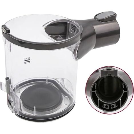 Contenedor de polvo de repuesto compatible con Dyson V6 DC58 DC59 DC62 DC74 – Gris, impermeable y fácil de instalar. (1/4)