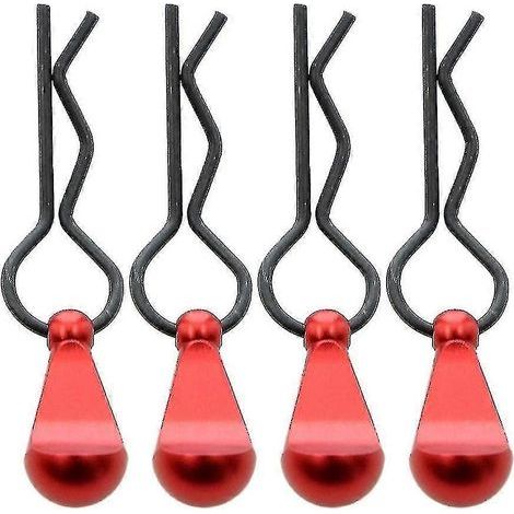 Quatre clips de fixation métalliques pour carrosserie de voiture avec boucles de verrouillage. compatibles avec les pièces de mise à niveau des voitures RC à l'échelle 1/5. 1/6. 1/7 et 1/8. (1/5)