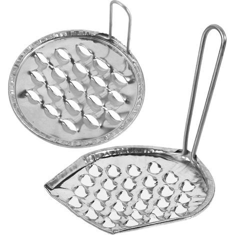 Edelstahlspatel zum Abschaben von Bohnengelee, kalten Nudeln und Snacks – 8 x 8 cm – Silber (1/4)