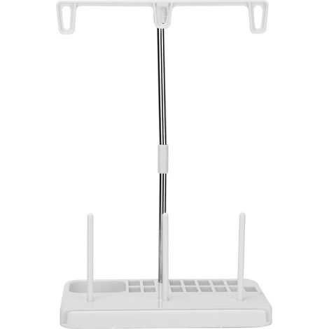 Support de fil à coudre 3 bobines, porte-bobine léger pour machine à coudre domestique, outil de quiltage et bricolage, beige (1/5)