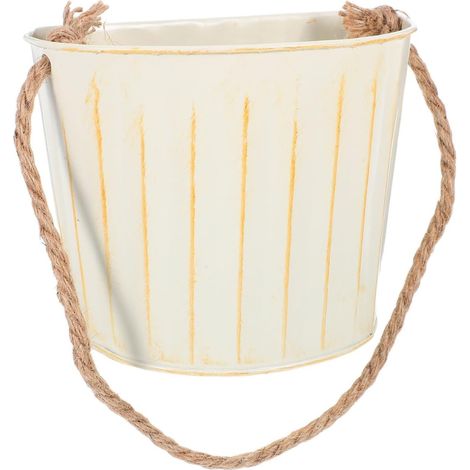 Jardinière murale suspendue en métal beige Milisten, de capacité moyenne, idéale (1/5)