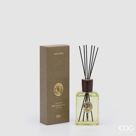 EDG Enzo De Gasperi Profumatore Ambiente Bottiglia Diva 330 ml Menta ed Eucalipto – Diffusore Fragranza Design Elegante