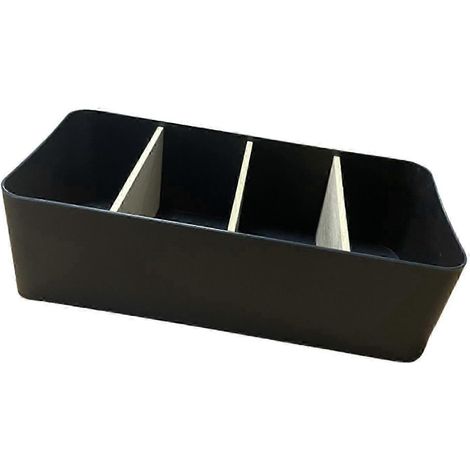 Support de télécommande, organisateur de maquillage de bureau pour télécommandes, accessoires de chevet-rectangle Black (1/5)