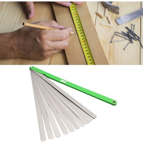 300mm Gap Feeler Gauge 17 Blades Stainless Steel Metric Measuring Tool 0.02-1mm Thickness MUMU (1/4)