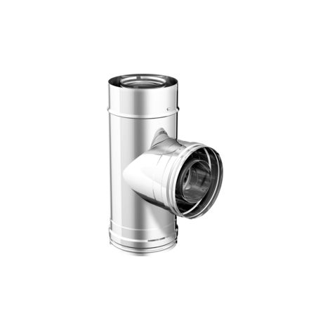 Té à 90° tuyau coaxial - Ø 80/130 / Piquage pour air de combustion