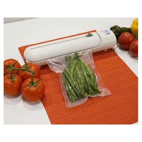 Blanc  Machine sous vide alimentaire - Venteo - Appareil sous vide pour aliments - Personnalisation de vos portions -  Viandes/poissons/liquides/marinades - 20 sacs (1/5)