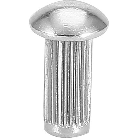 Lot de 50 rivets pleins M5 en acier inoxydable, tête ronde, tige moletée, assortiment M5x12 pour fixation solide (1/5)