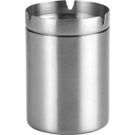 Cendrier pour cigarettes, cendrier en acier inoxydable pour cigarettes et cigares, idéal pour l'extérieur, la maison ou le bureau. (1/5)