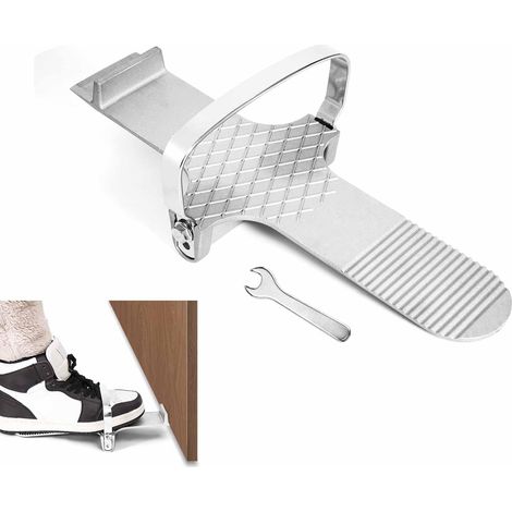 Leve-pied Drywall - Outil de suspension de porte multifonction pour plaques d'alliage, plaques de plâtre - Pour verre, carreaux de céramique, armoires, installation en hauteur - Argenté (1/5)