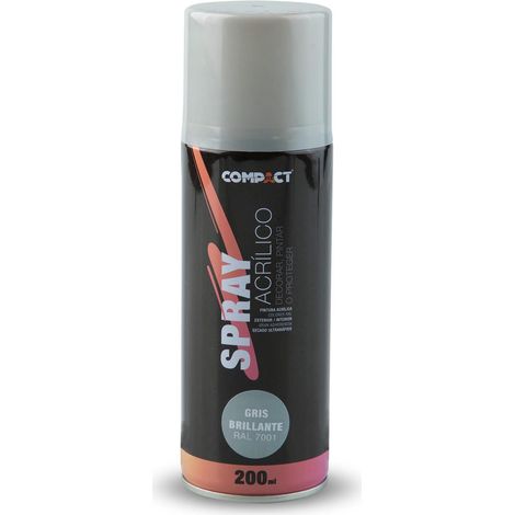 Pintura acrílica spray gris brillo 200ml