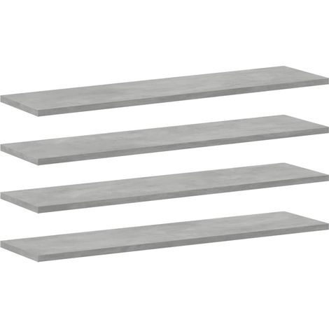 Maison Exclusive - Bücherregal-Bretter 4 Stk. Betongrau 80x20x1,5 (1/5)