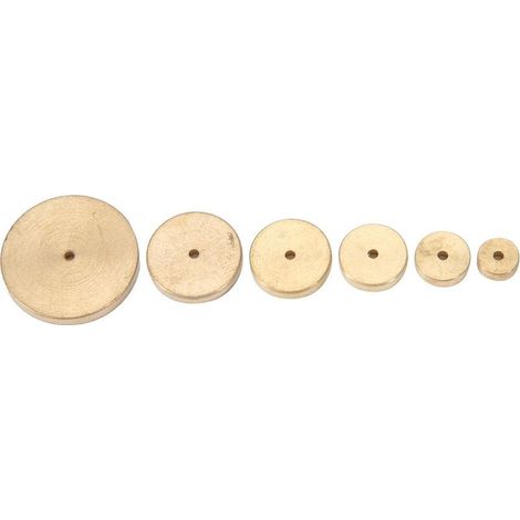 Lot de 6 outils de marquage à main en cuir et laiton, poinçon rond à ligne large pour bricolage et artisanat (1/5)