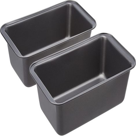 Molde para pan de 2 piezas, acero al carbono, revestimiento antiadherente, silicona apta para uso alimentario, para horno y repostería. (1/5)