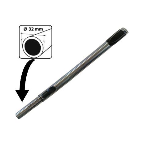 Atepac – Tube télescopique en acier inoxydable – Longueur ajustable avec clip de verrouillage – Diamètre de raccordement 32 mm – Compatible avec tous les flexibles (1/3)