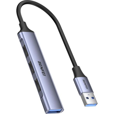 Hub USB avec 4 Ports 1 x 10Gbps USB 3.2 + 3 X USB 2.0 pour PC (15cm) (1/5)