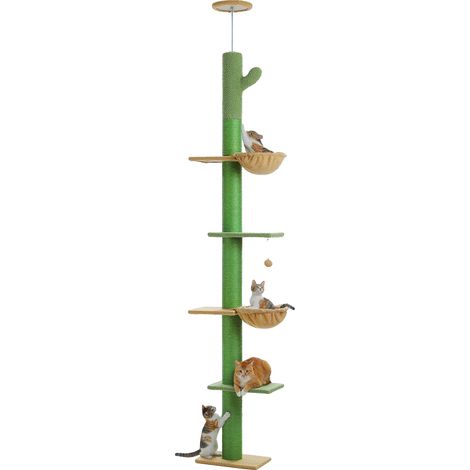 Katzenbaum, verstellbare Höhe, interaktives Spielen, AMT0340GN, L (1/2)