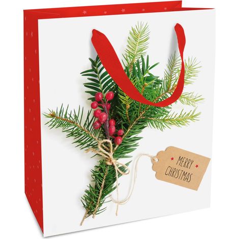 Braun & Company Geschenktragetasche Weihnachtsgruß 18 x 21 x 8 cm Geschenktragetasche Weihnachten