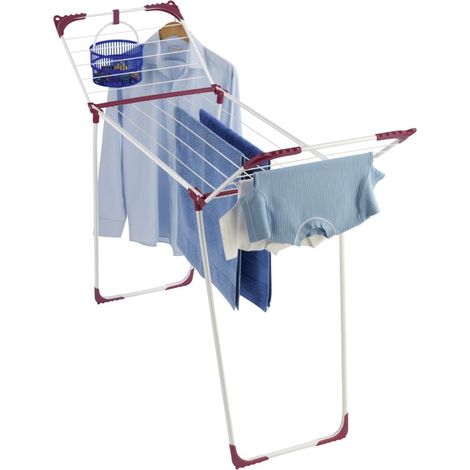 Wenko – Séchoir à linge pliable 13m – Structure métallique légère – Dimensions pliées 87x45x6cm – Pour espaces réduits et rangement facile (1/9)