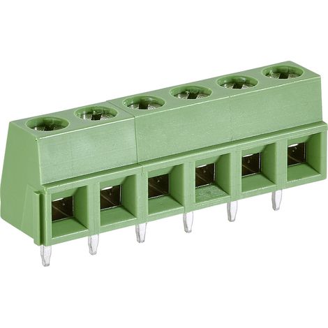 TE Connectivity 282836-6 Schraubklemmblock 1.31 mm² Polzahl 6 Grün 1 St.