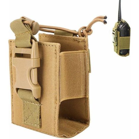 Pochette de Phone Tactique, Portable Tactique Militaire Talkie-walkie Sac Pochette Radio Porte Cas Replacement pour Les de Plein Air (1/5)