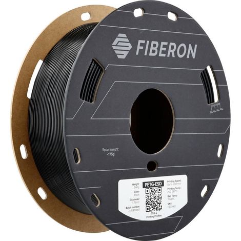 Polymaker FB03001 Fiberon™ PETG-ESD Filamento per stampante 3D PETG ESD Sicurezza ESD 1.75 mm 500 g Nero 1 pz. (1/4)