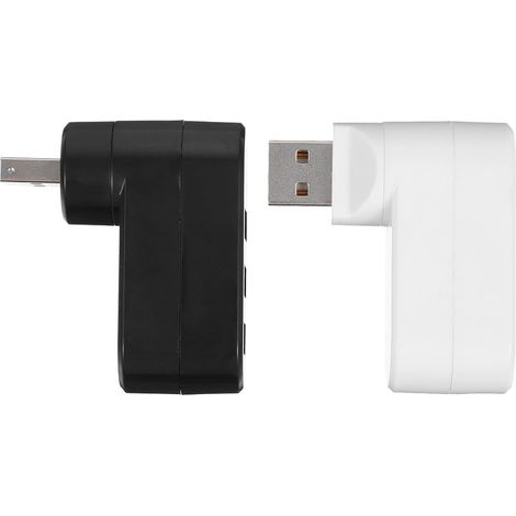 Hub USB 2.0 en Plastique à 3 Ports, 2pcs, Adaptateur Plug and Play pour Disque U et Imprimante, Utilisation Simultanée Facile (1/5)