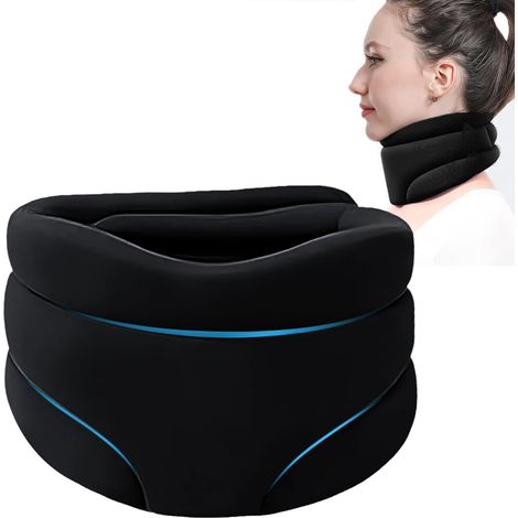 1 Collier cervical, semi-rigide, réglable, en éponge, pour soutien du cou, homme et femme (1/5)