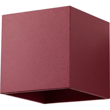 Apliques de pared Quad borgoña aluminio 1xG9 10cm Sollux (1/5)
