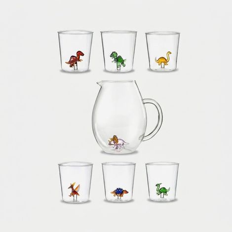 Set carafe et verres en verre Made in Italy Dinos (1/2)