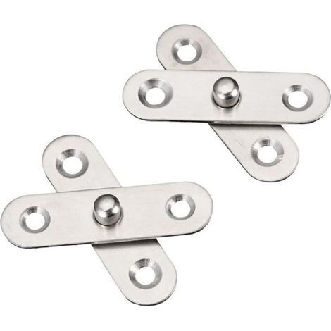 Lot de 8 Charnières de Porte Pivotantes 360° en Acier Inoxydable 56 x 16 mm – Haute Résistance et Montage Facile (1/5)