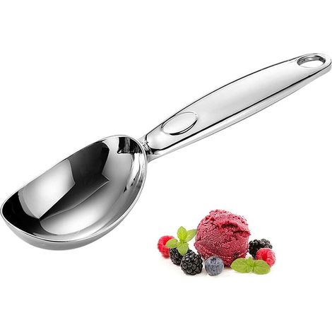 Cuillère à Glace, Scoop Cuillère à crème glacée Ergonomique en Acier Inoxydable, Passe au Lave-Vaisselle pour Glaces, Fruits (1/4)