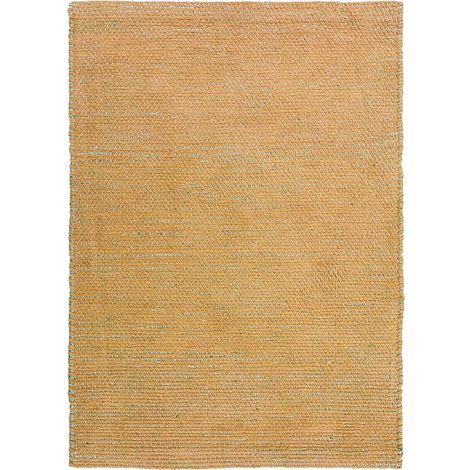ROSTYLE - Tapis artisanal en jute et coton chenille ocre 120x170 (1/5)
