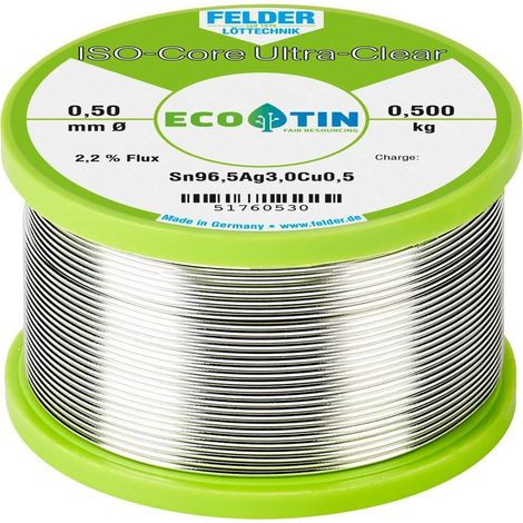 Felder ISO-Core Ultra Clear SAC305 Hilo de Soldadura 0,5 mm