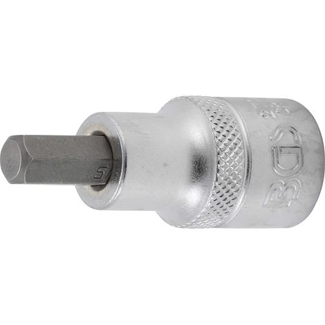 BGS Bit-Einsatz Länge 55 mm Antrieb Innenvierkant 12,5 mm (1/2") Innensechskant 5/16" - 2735