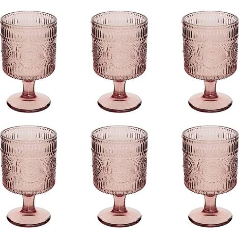 Lot de 6 Verres à Vin "Ina" 21cl Rose