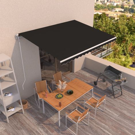 FIMEI Auvent rétractable automatique 450x350 cm Anthracite (1/5)