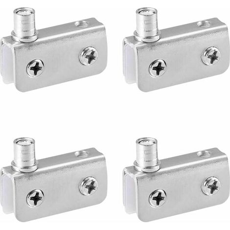 Ulisem 4er-Pack Glastür-Drehscharniere, Glastürscharniere, Edelstahl, passend für 5–8 mm dickes Glas (1/5)