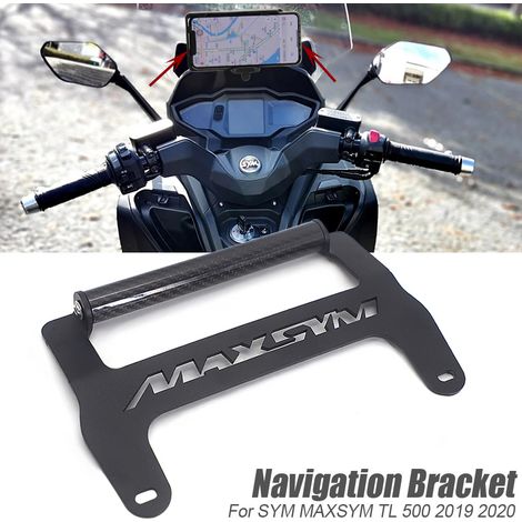 Support avant pour moto compatible avec les téléphones portables SYM MAX et SYM TL 500, support pour carte de navigation GPS (1/4)