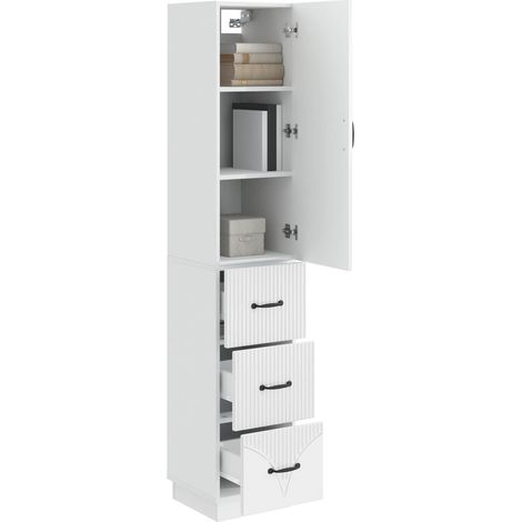 Set di armadi 2 pz Bianco Lucido 33 x 34,5 x 87 cm DAS437929 (1/5)