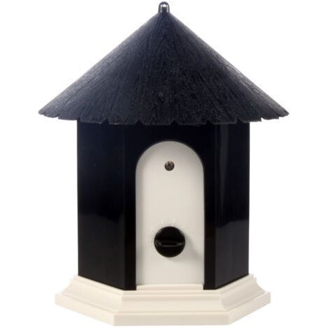 Collier anti-aboiement ultrasonique pour chien, portée 15 m, design discret type cage à oiseaux, usage extérieur sécurisé (1/3)