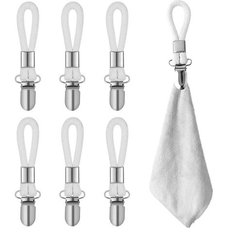 KZQ Handtuchhalter – 6er-Set – Baumwollseil – Edelstahl – Multifunktional