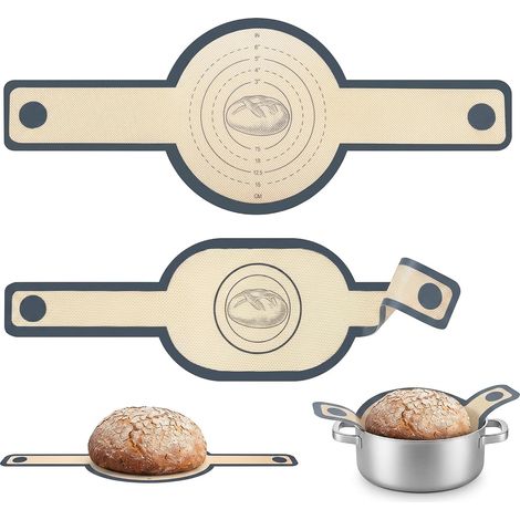 2 x Silicone Baking Mat For Casserole Bread Slings Long Handles (1/5)