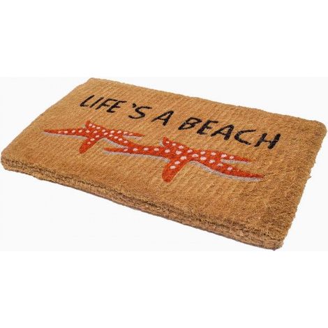 Paillasson antidérapant - L 76 cm x l 46 cm - Etoiles de mer - Livraison gratuite (1/2)