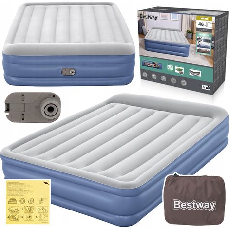 [PACZB][10] Materassino gonfiabile da viaggio per dormire 203x152 cm con pompa integrata 230 V BESTWAY 67630 K245 (1/5)