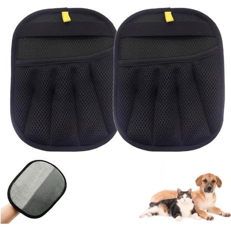 Brosse Anti Poils Animaux Gants Poil Chat Double Face pour Animaux de Compagnie Gants D'épilation d'animaux pour PEIGNE (1/4)