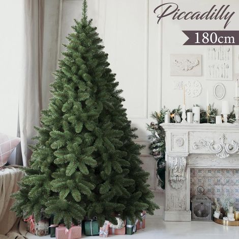 Albero Di Natale 180 cm Piccadilly Super Folto 502 Rami Pino Verde Base Croce (1/5)