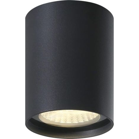 Surface-Mounted LED Ceiling Spotlight 7W 3000K Warm White IP65 Waterproof Round Ceiling Light Fixture for Indoor and Outdoor Use, Bathroom, Living Room, Hallway, Bedroom, Aluminum, Dark Gray (1/5)